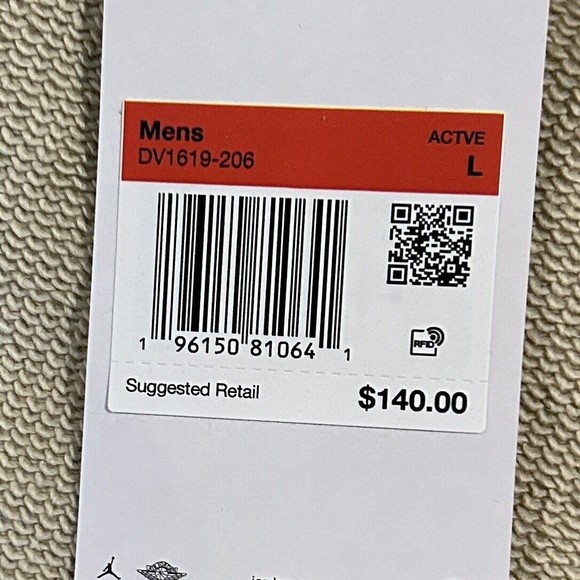 Air Jordan Flight Heritage Men’s Size L Beige Olive Green Crew Sweatshirt - Picture 5 of 5